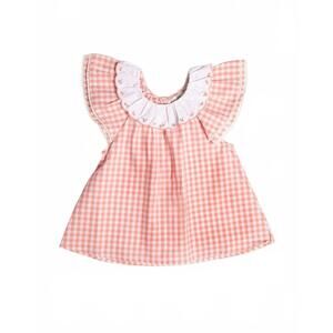 NEW EARLY SUNDAY girls' lola gingham ruffle sleeves blouse in pink